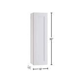 Home Decorators Collection Newport 18 in. W x 12 in. D x 36 in. H Assembled Plywood Wall Kitchen Cabinet in Pacific White with Soft Close