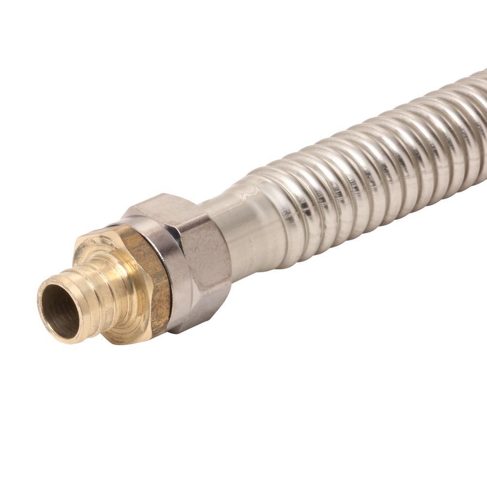 ProCoat 3/4 in. FIP x 3/4 in. PEX Barb x 18 in. Coated Stainless Steel Water Heater Connector (3/4 in. I.D.) - Super Arbor