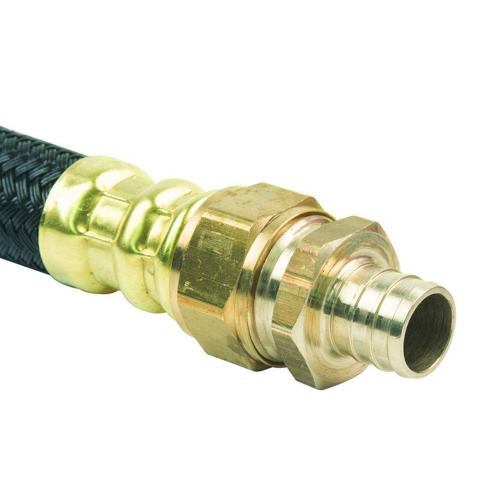3/4 in. FIP x 3/4 in. Nominal PEX Barb x 18 in. Polymer Braided Water Heater Connector (0.57 in. I.D.) - Super Arbor