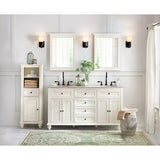 24 in. W x 32 in. H Framed Rectangular  Bathroom Vanity Mirror in Ivory