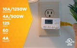 Woods 50007WD Indoor 24-Hour Digital Plug-In Timer, 2 Pack, 1 Polarized Outlet, Ideal For Automating Your Holiday Decorations and Christmas Tree Lights