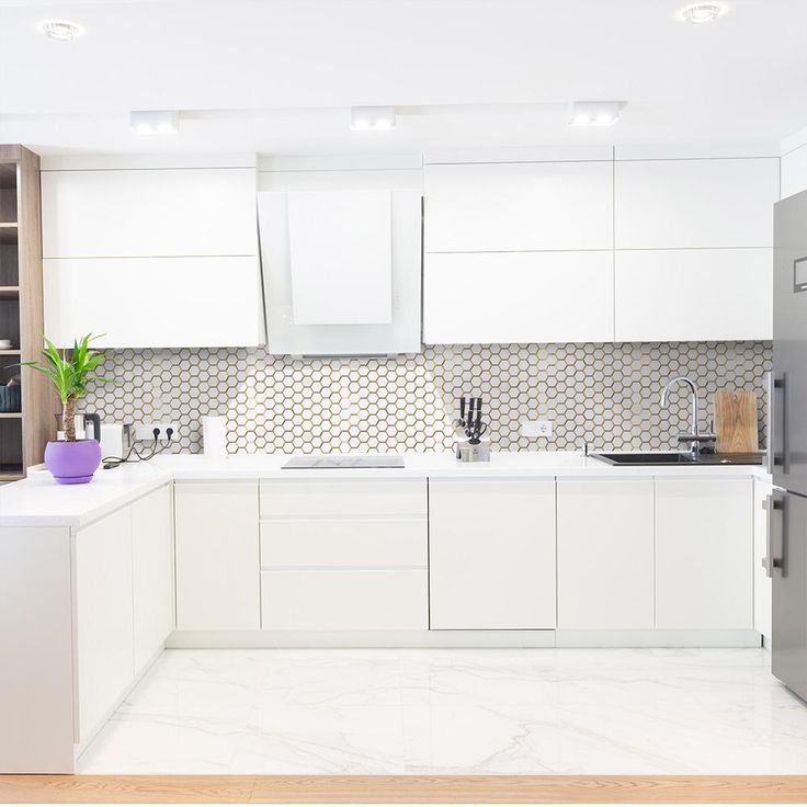Jeffrey Court Karats White 10.625 in. x 11.125 in. x 8 mm Hexagon Natural Stone/Metal Wall and Floor Mosaic Tile