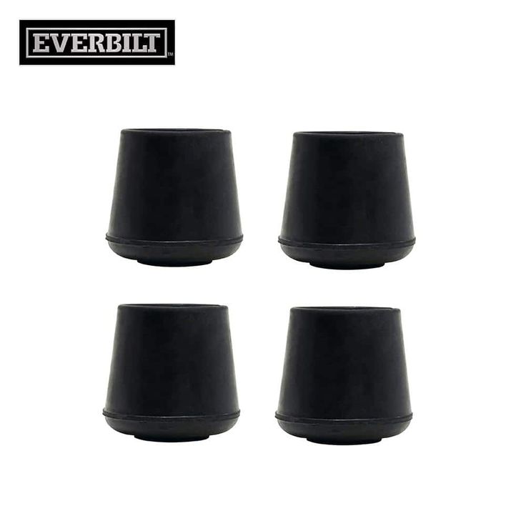 7/8 in. Black Rubber Leg Tips (4 per Pack)