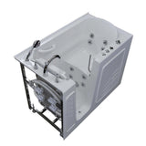 52.75 in. Walk-In Whirlpool Bathtub in White with 1.28 GPF Single Flush Toilet - Super Arbor