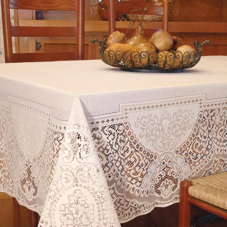 Canterbury Classic Rectangle ECRU Cotton Tablecloth