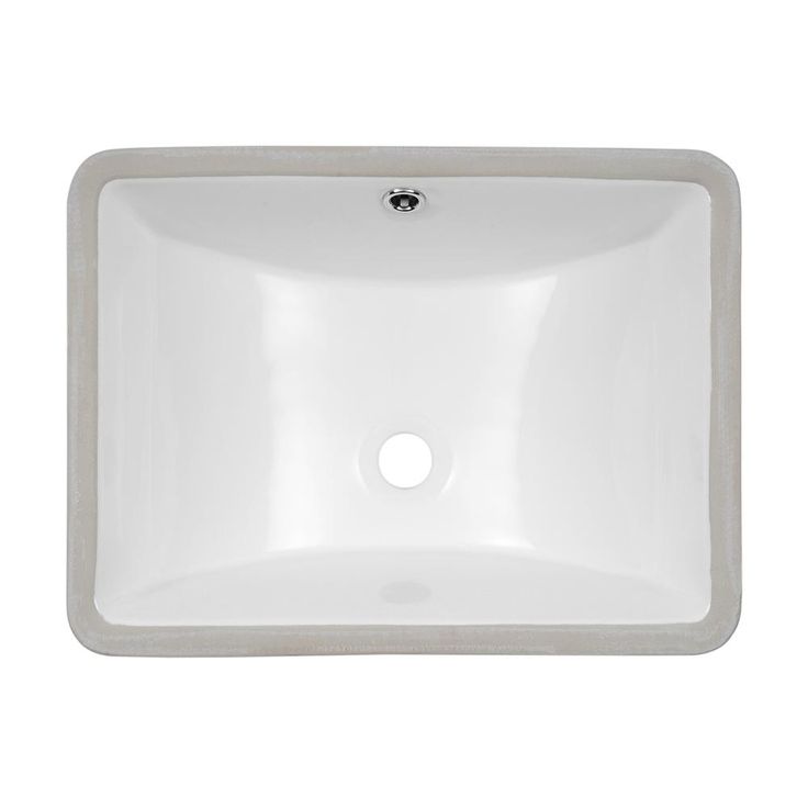 Boyel Living 18 in. x 14 in. Vessel Sink Rectangle Undermount Bathroom Sink White