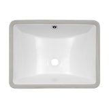 Boyel Living 18 in. x 14 in. Vessel Sink Rectangle Undermount Bathroom Sink White