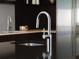 Align Single-Handle Pull-Down Sprayer Kitchen Faucet with Reflex and Power Clean in Matte Black