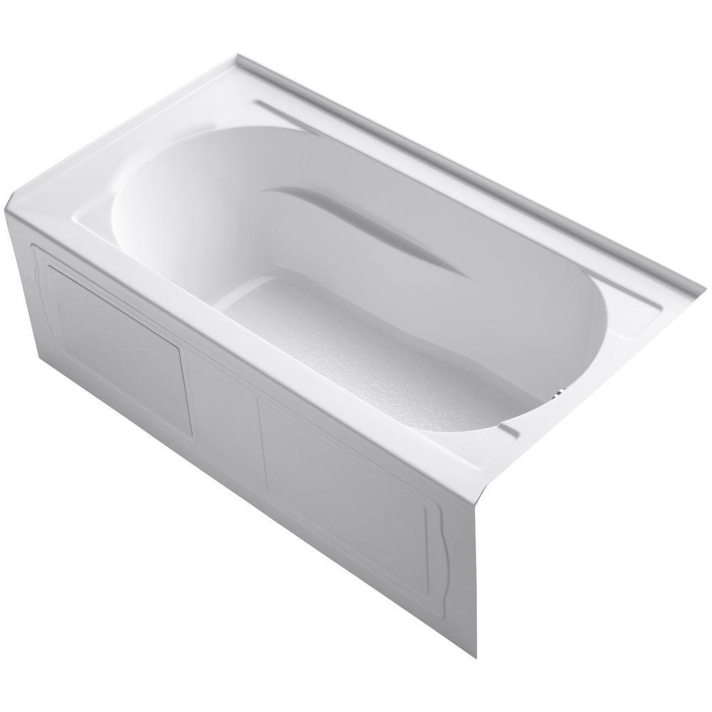 Devonshire 60 in. x 32 in. Acrylic Alcove Bathtub with Integral Apron, Integral Flange and Right-Hand Drain in White - Super Arbor