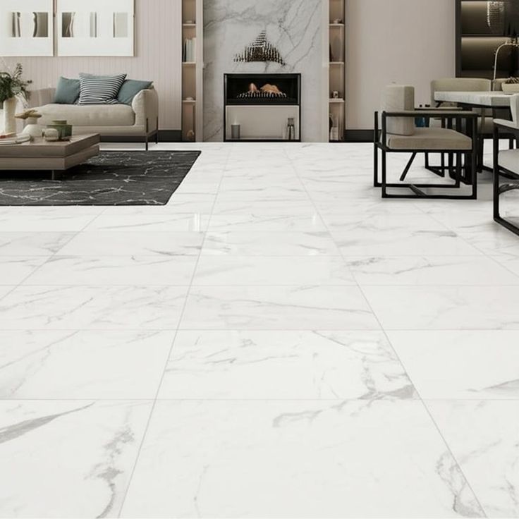 Home Decorators Collection Carrara Polished Porcelain Tile 12x24