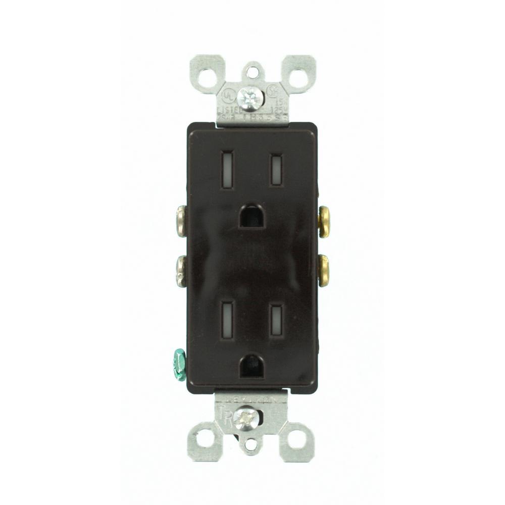 Decora 15 Amp Tamper Resistant Duplex Outlet, White - Super Arbor