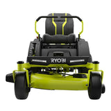 RYOBI 42 in. 100 Ah Battery Electric Riding Zero Turn Mower and Bagging Kit