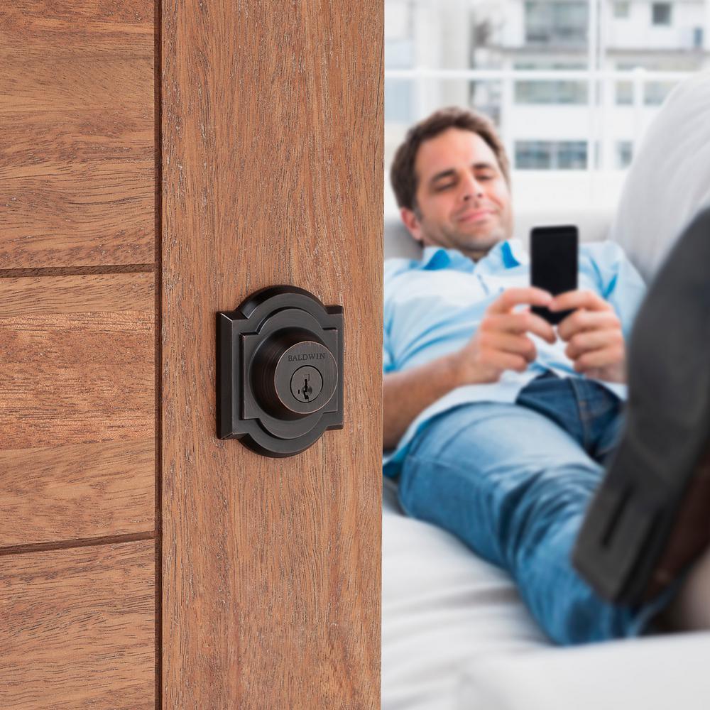 Prestige Single Cylinder Venetian Bronze Arched Deadbolt Featuring SmartKey Security - Super Arbor
