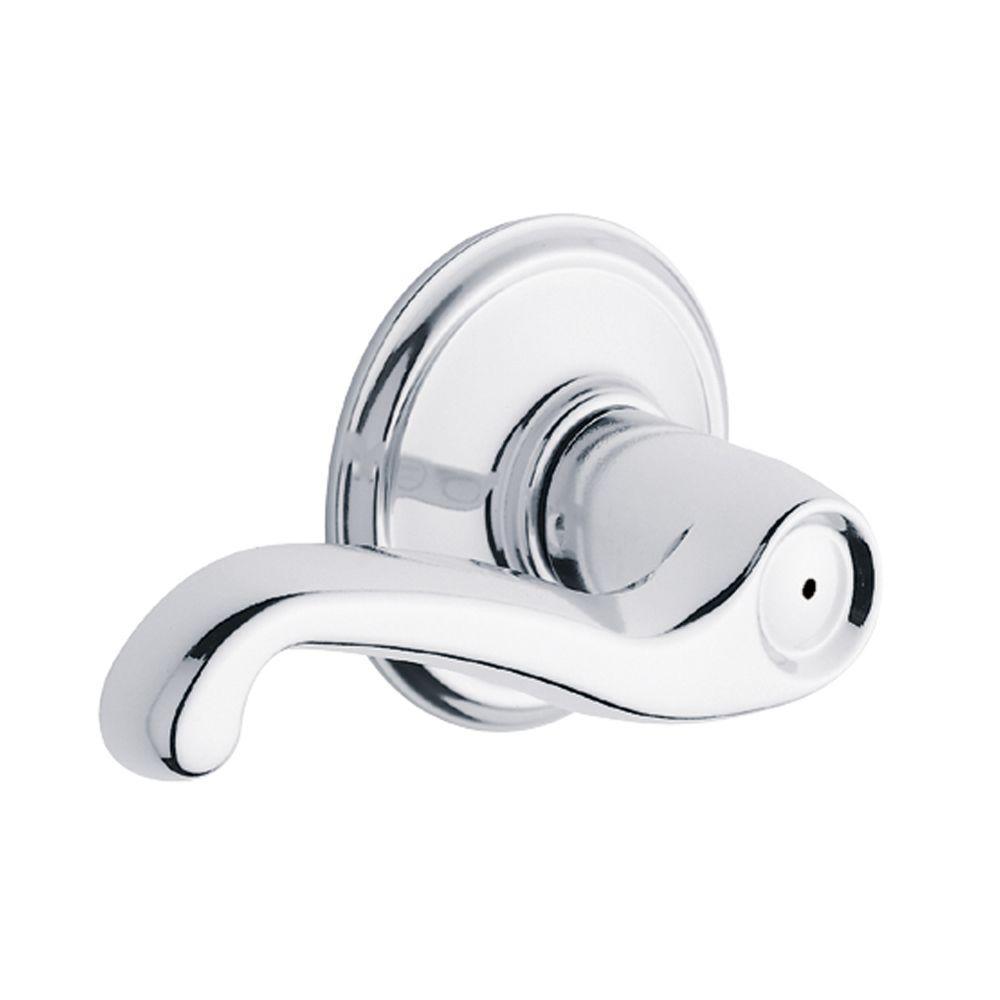 Flair Bright Brass Privacy Bed/Bath Door Lever - Super Arbor