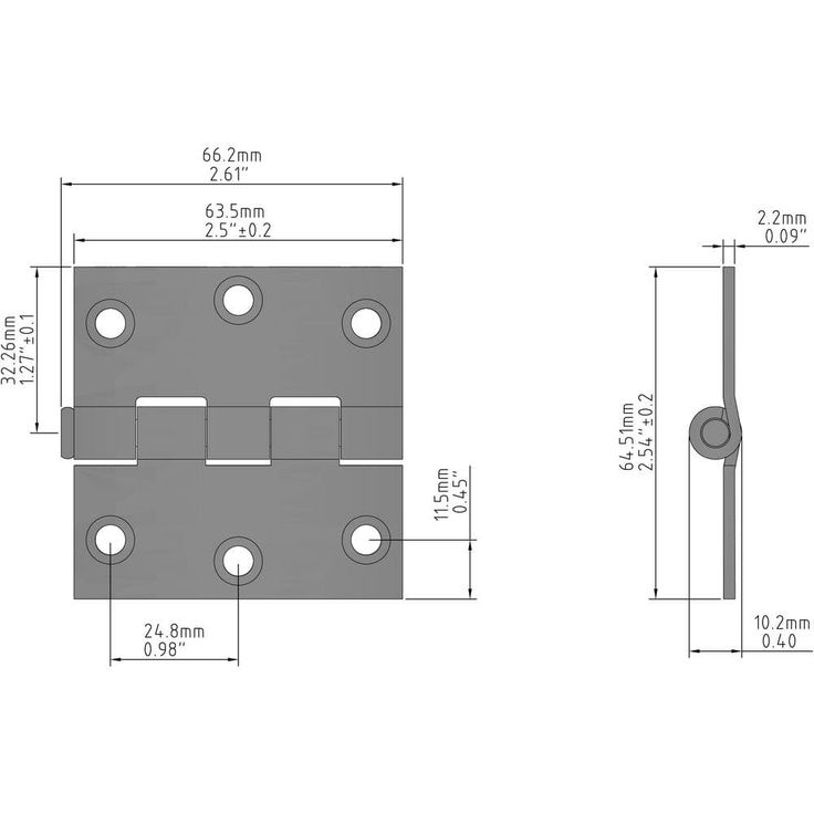 2-1/2 in. Galvanized Broad Utility Hinge