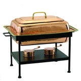 8 qt. 23 in. x 13 in. x 19 in. Rectangular Decor Copper over Stainless Steel Chafing Dish