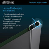 Linea 34 in. x 72 in. Semi-Frameless Fixed Shower Screen in Brushed Nickel without Handle - Super Arbor