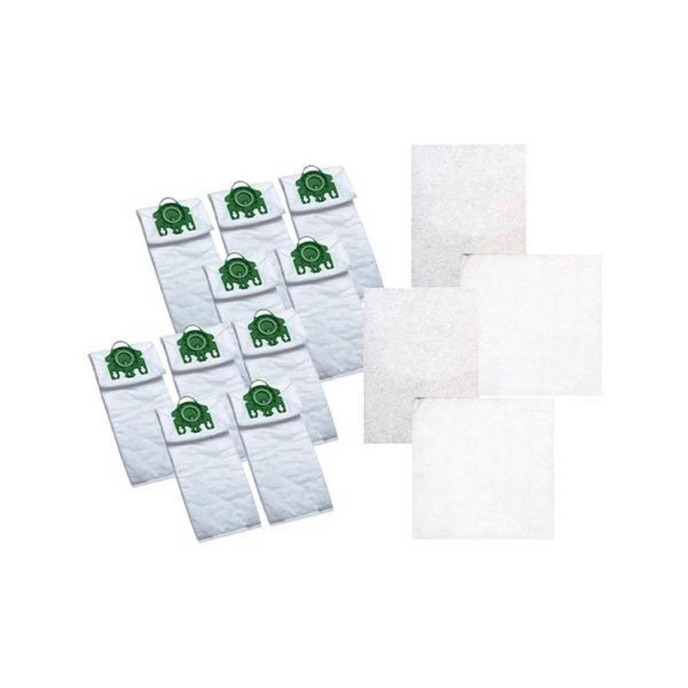 Cloth U Bags and 4 Filters Replacement for Miele Deluxe, Compatible with Part 07282050 (10-Pack) - Super Arbor