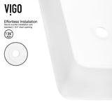 Amaryllis White Matte Stone Vessel Bathroom Sink Set with Atticus Wall Mount Faucet in Matte Black - Super Arbor