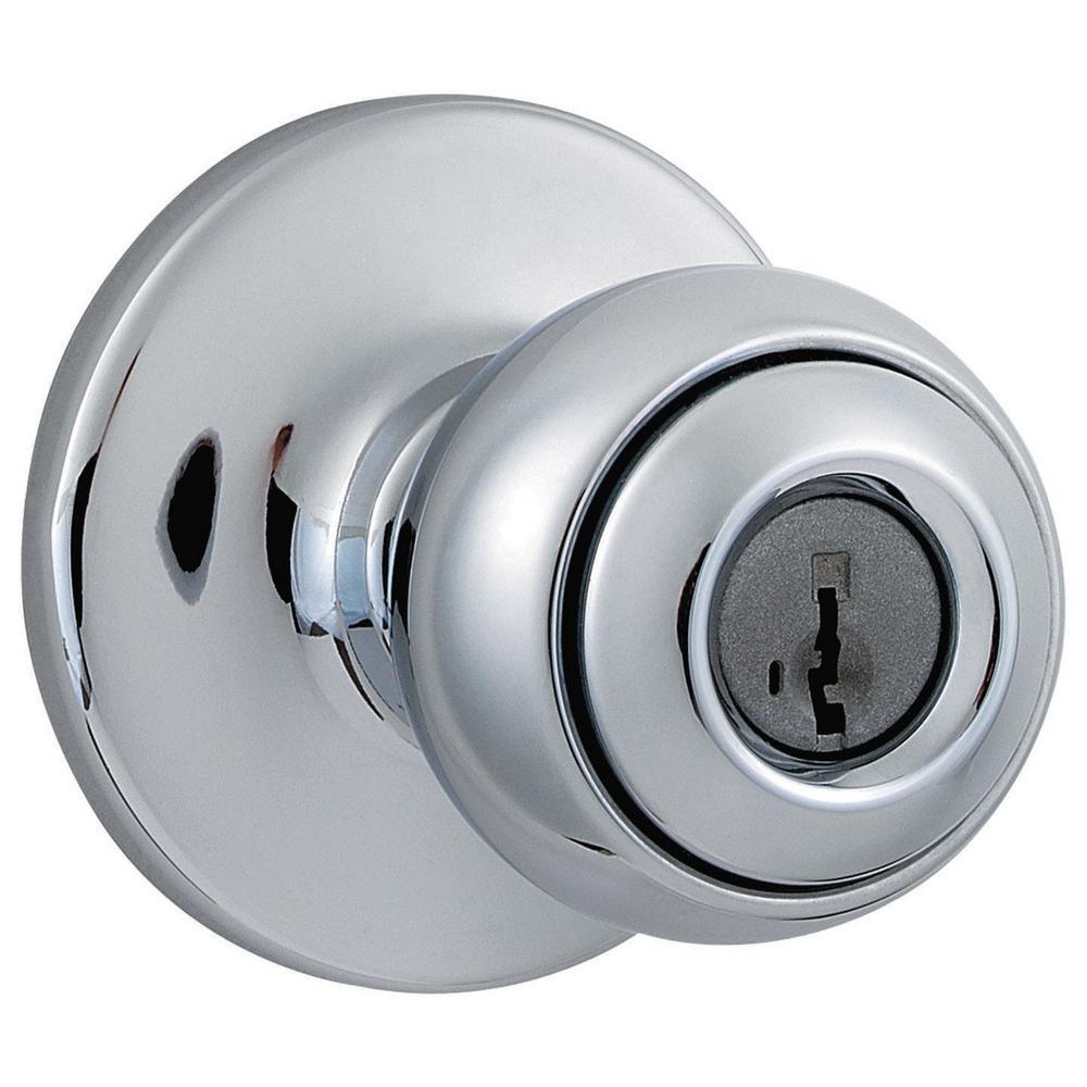 Polo Satin Nickel Entry Door Knob Featuring SmartKey Security - Super Arbor