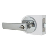 Westwood Bright Chrome Bed/Bath Door Lever with Round Rose