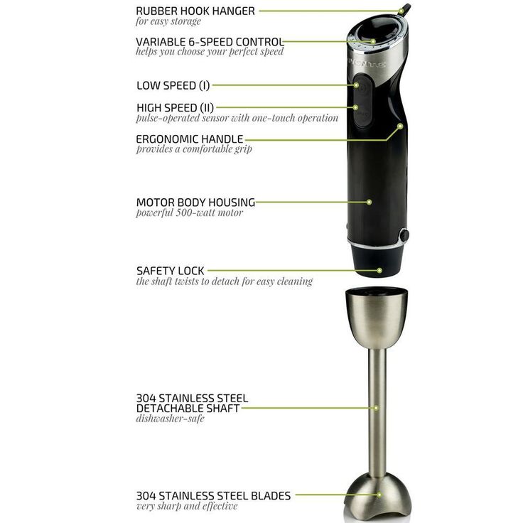 6-Speed Black Immersion Blender