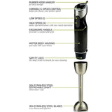 6-Speed Black Immersion Blender