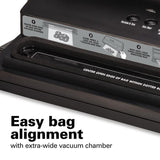 Nutrifresh Black Food Vacuum Sealer with Extended Seal