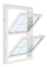 RELIABILT 3201 Series Replacement 31-3/4-in x 53-1/2-in x 3-1/4-in Jamb White Vinyl Low-e Argon Double Hung Window Half Screen Included