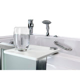 Royal 52 in. Acrylic Walk-In Whirlpool Bathtub in White with Left Door, 2-Piece Fast Fill Faucet and 2 in. Dual Drain - Super Arbor