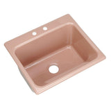 Kensington Drop-In Acrylic 25 in. 2-Hole Single Bowl Utility Sink in White - Super Arbor