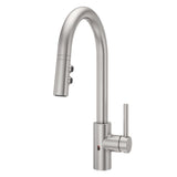 Stellen Single-Handle Electronic Pull-Down Sprayer Kitchen Faucet with React Touchless Technology in Black - Super Arbor