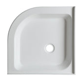 Randi 36 in. x 36 in. Double Threshold Shower Base in White - Super Arbor
