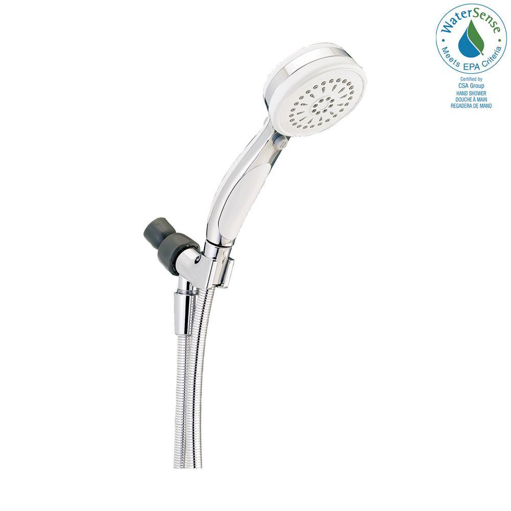 ActivTouch 9-Spray 3.8 in. Single Wall Mount Handheld Shower Head in White - Super Arbor
