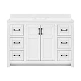 Style Selections Lowry 49-in White Single Sink Bathroom Vanity with White Acrylic Top