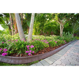 4 ft. Brown Rubber Curb Landscape Edging (4-Pack) - Super Arbor