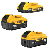 20-Volt MAX XR Lithium-Ion Premium Battery Pack (1) 6.0Ah Battery, (1) 4.0Ah Battery & (1) 2.0Ah Battery