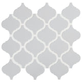 MSI Retro Gray Arabesque 13.19 in. x 11.22 in. x 6mm Glossy Porcelain Mesh-Mounted Mosaic Tile (10.95 sq. ft. / case)