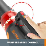 Worx POWER SHARE 40-Volt 430 CFM 90 MPH Leaf Blower Brushless Motor TOOL ONLY