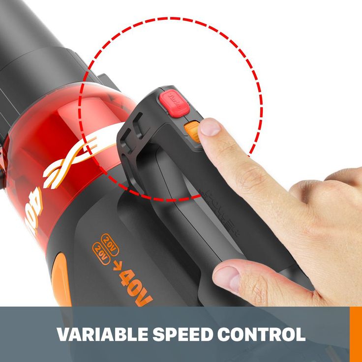 Worx POWER SHARE 40-Volt 430 CFM 90 MPH Leaf Blower with Brushless Motor