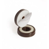 1-1/4 in. Round Chocolate Brown Furniture Feet Floor Protectors with Rubber Grip (Set of 8) - Super Arbor