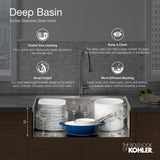 Vault Farmhouse Drop-In Apron Front Self-Trimming Stainless Steel 36 in. 1-Hole Double Bowl Kitchen Sink - Super Arbor
