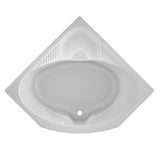 CAPELLA 55 in. x 55 in. Acrylic Corner Drop-in Bathtub in White - Super Arbor
