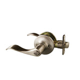 Stratford Satin Nickel Privacy Bed/Bath Door Lever with Universal 6-Way Latch (6-Pack) - Super Arbor