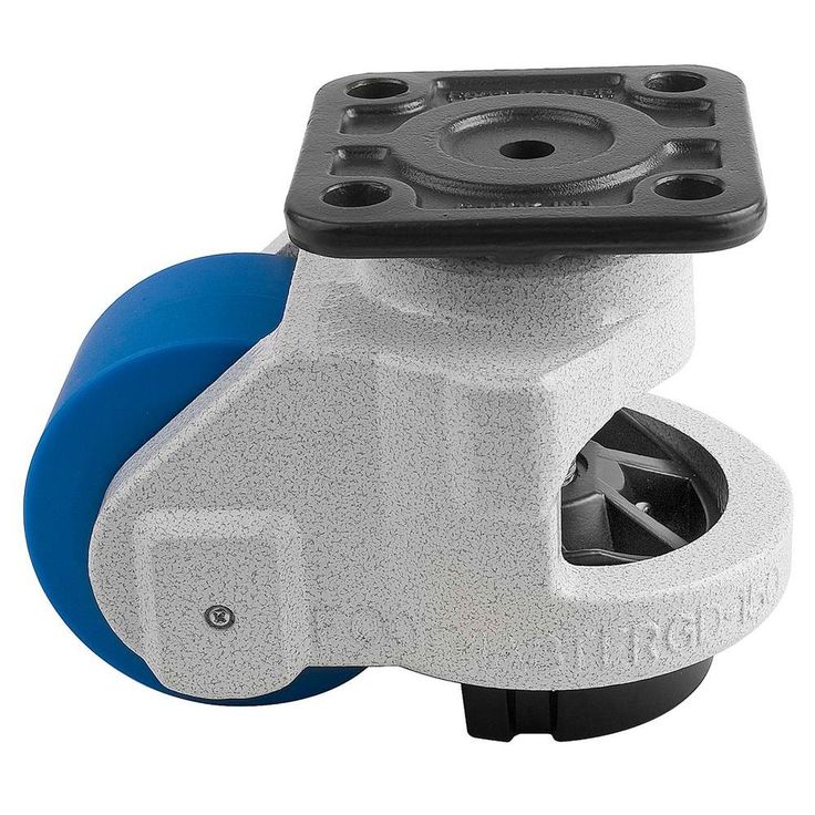 3-1/2 in. MC Nylon Wheel Top Plate Leveling Caster with Load Rating (3300 lbs.)