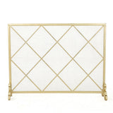 Howell Modern Gold Single Panel Iron Fire Screen - Super Arbor