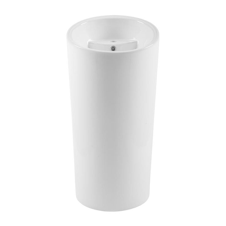 Swiss Madison St. Tropez 1-piece Pedestal Sink in Glossy White
