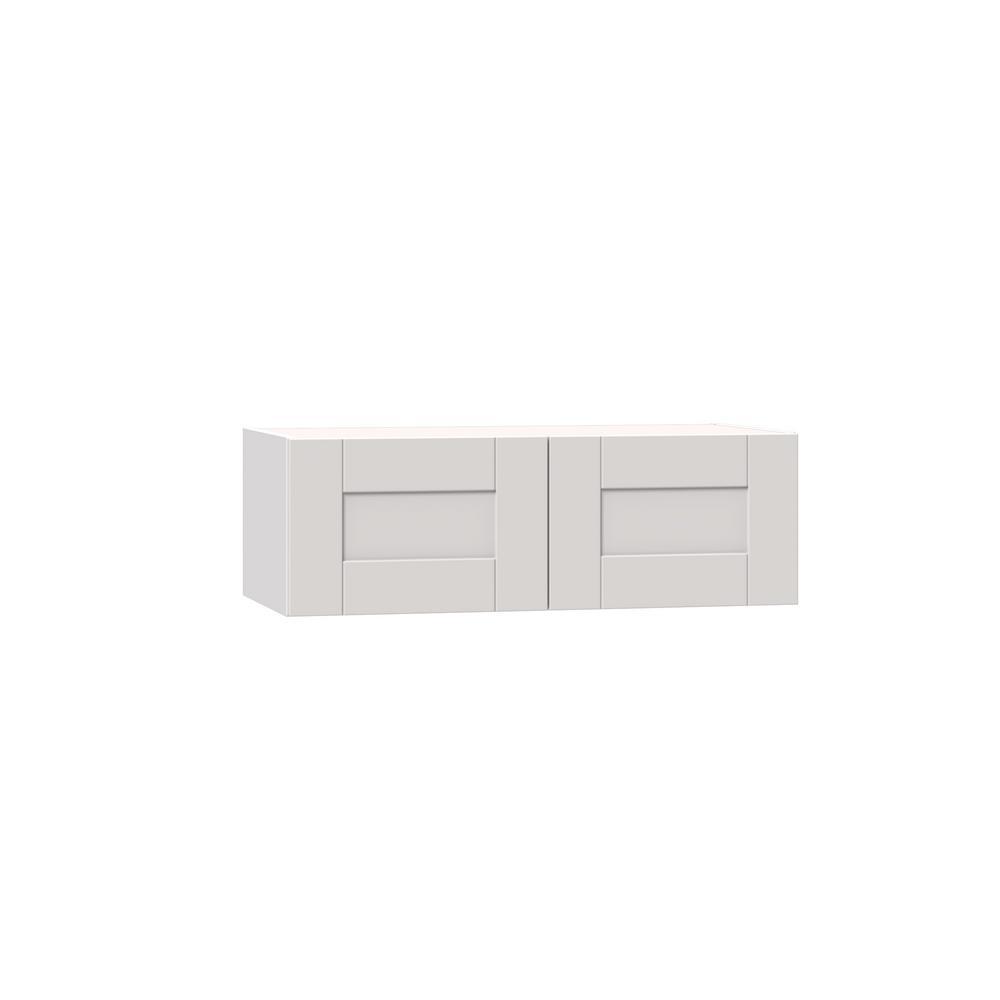 Shaker Assembled 36x20x24 in. Deep Wall Bridge Cabinet in Vanilla White - Super Arbor