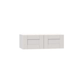 Shaker Assembled 36x20x24 in. Deep Wall Bridge Cabinet in Vanilla White - Super Arbor