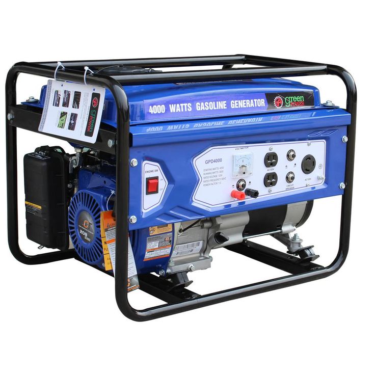 Green-Power Green Power 4000/3000-Watt Gasoline Powered Recoil Start Portable Generator with 208cc 7HP LCT Engine